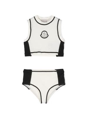 Moncler Enfant logo-print bikini - White