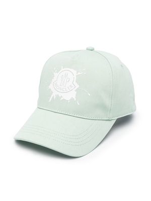 Moncler Enfant logo-print cotton baseball cap - Green
