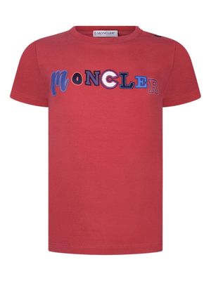 Moncler Enfant logo-print cotton T-shirt - Red