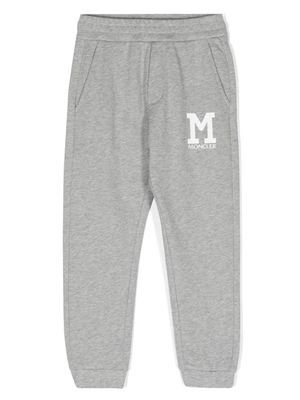 Moncler Enfant logo-print cotton track pants - Grey