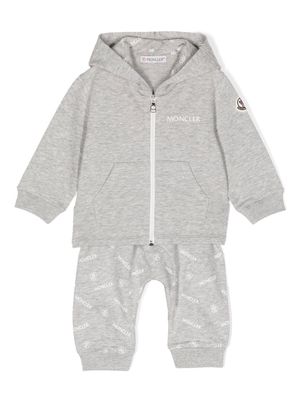Moncler Enfant logo-print cotton tracksuit set - Grey