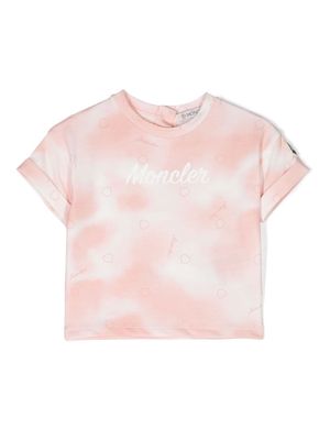 Moncler Enfant logo-print crew-neck T-shirt - Pink