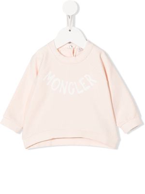 Moncler Enfant logo-print detail sweatshirt - Pink