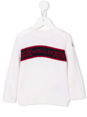 Moncler Enfant logo-print jumper - White