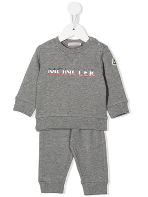 Moncler Enfant logo-print stretch-cotton tracksuit - Grey