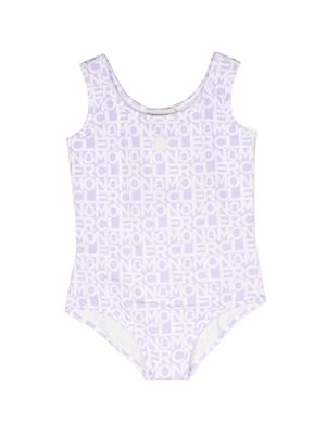 Moncler Enfant logo-print swimsuit - Purple