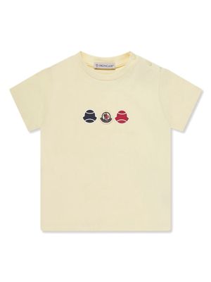 Moncler Enfant logo-print T-shirt - Yellow