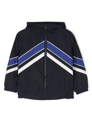 Moncler Enfant long-sleeves hooded jacket - Blue