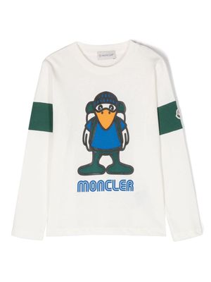 Moncler Enfant MonDuck cotton T-shirt - Neutrals