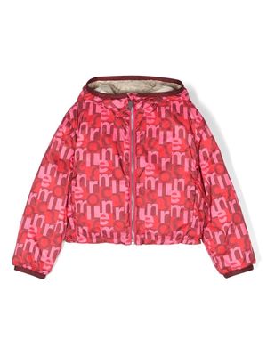 Moncler Enfant monogram hooded jacket - Pink