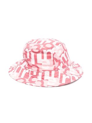Moncler Enfant monogram-print bucket hat - Pink