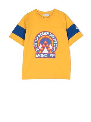 Moncler Enfant Mountain Member print T-shirt - Yellow
