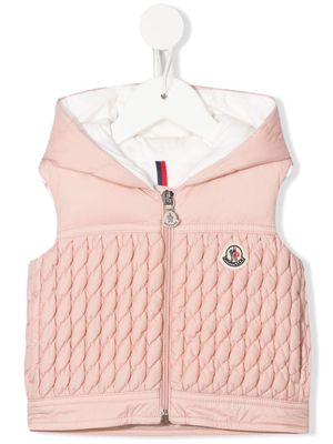 Moncler Enfant padded hooded gilet - Pink