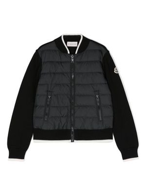 Moncler Enfant panelled down jacket - Black