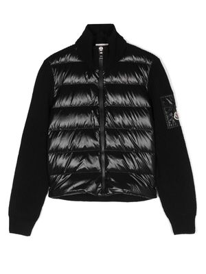 Moncler Enfant panelled padded jacket - Black