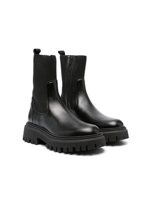 Moncler Enfant Petit Neue 70mm leather ankle boots - Black
