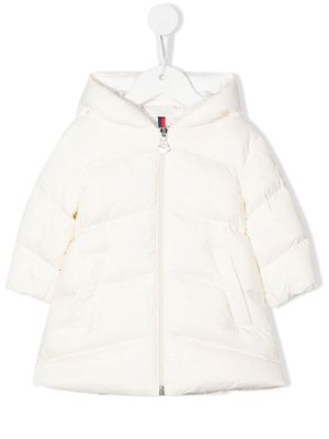 Moncler Enfant quilted padded coat - White