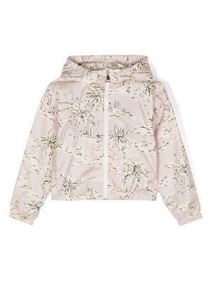 Moncler Enfant Sphere palm tree-print jacket - Pink