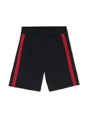 Moncler Enfant striped cotton shorts - Blue