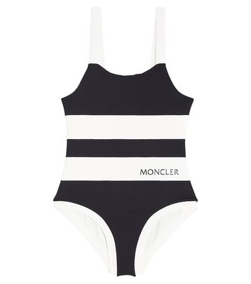 Moncler Enfant Striped logo swimsuit
