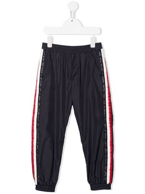 Moncler Enfant tapered-leg feather-down joggers - Blue