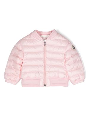 Moncler Enfant Ter logo-patch quilted padded jacket - Pink