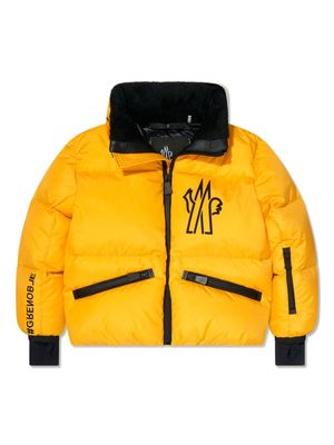 Moncler Enfant Verdons logo-print puffer jacket - Yellow