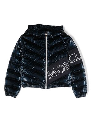 Moncler Enfant Vonnes herringbone-quilted padded jacket - Blue