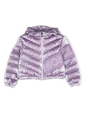 Moncler Enfant Vonnes herringbone-quilted padded jacket - Purple