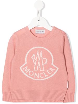 Moncler Enfant wool-cashmere logo knit jumper - Pink