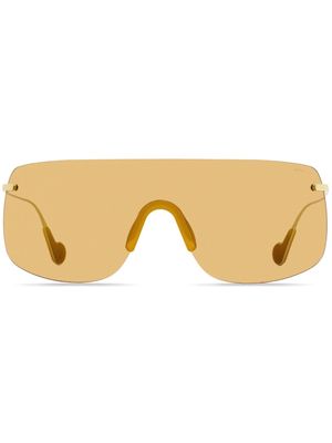 Moncler Eyewear Electra shield-frame sunglasses - Gold