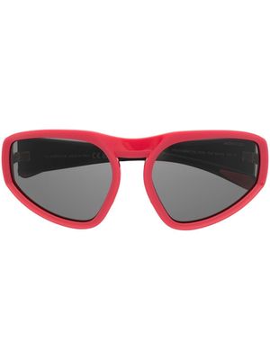 Moncler Eyewear geometric-frame sunglasses - Red