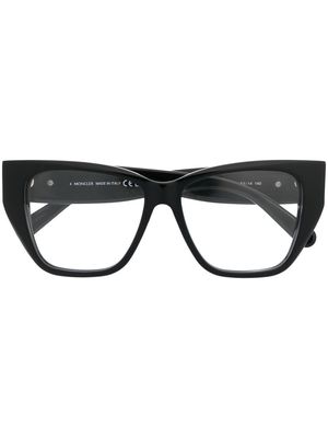 Moncler Eyewear logo-arm detail glasses - Black