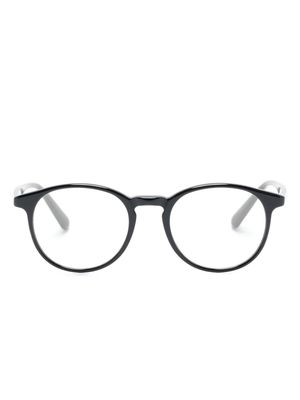 Moncler Eyewear logo-print round-frame glasses - Black