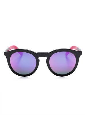 Moncler Eyewear logo-print round-frame sunglasses - Black