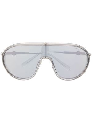 Moncler Eyewear ML0222 mask-frame sunglasses - Grey