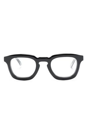 Moncler Eyewear ML5195 01A logo-plaque square glasses - Black