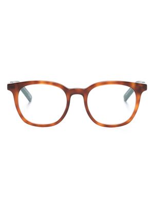Moncler Eyewear ML5207 two-tone square-frame glasses - Brown