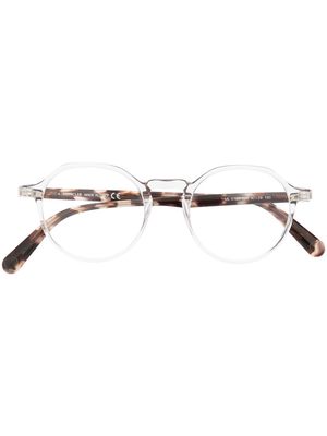 Moncler Eyewear round-frame glasses - Brown