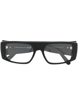 Moncler Eyewear side logo-plaque detail glasses - Black