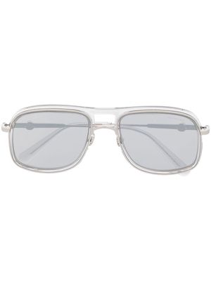 Moncler Eyewear square-frame engraved sunglasses - Silver