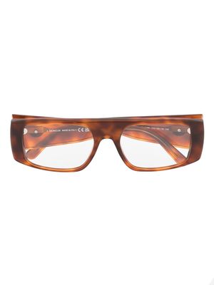 Moncler Eyewear tortoiseshell-effect glasses - Brown