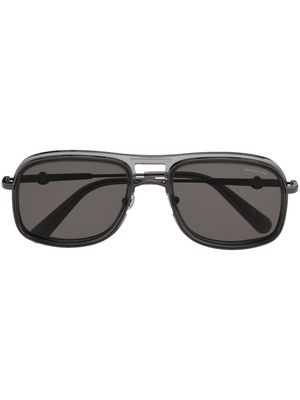 Moncler Eyewear transparent-frame pilot sunglasses - Black