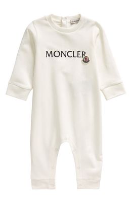 Moncler French Terry Romper in White