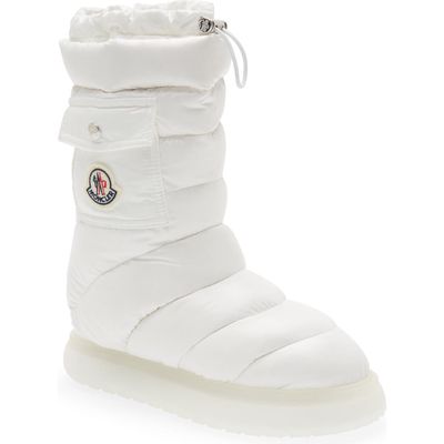 Moncler Gaia Pocket Puffer Snow Boot in White at Nordstrom, Size 8Us