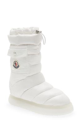 Moncler Gaia Pocket Puffer Snow Boot in White
