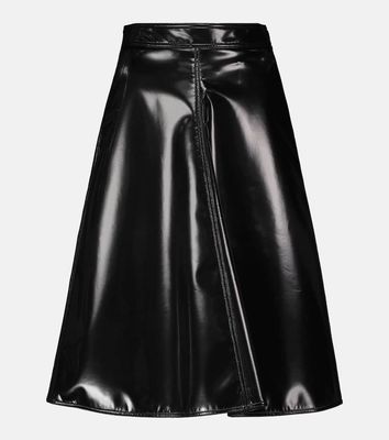 Moncler Genius 2 Moncler 1952 faux leather midi skirt