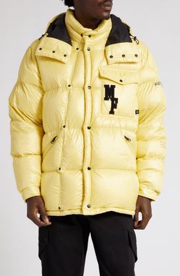 Moncler Genius Anthemiok Waterproof Down Puffer Jacket in Yellow