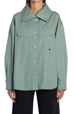Moncler Genius Cotton Poplin Button-Up Shirt in Sage