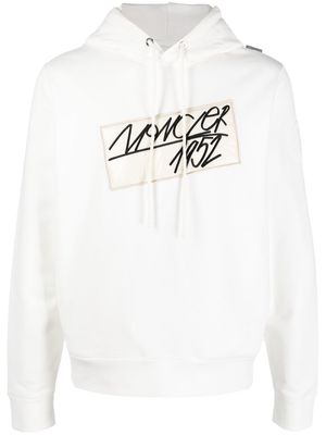 Moncler Genius logo-print drawstring hoodie - White